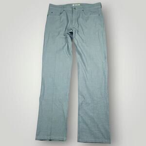 Mac Jeans Mens 33x32 Arne Slim Straight Lightweight Low Rise Stretch Poplin Blue